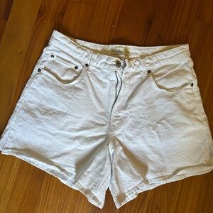 Abercrombie & Fitch White Jean Shorts